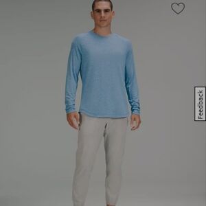 LULULEMON ATHLETICA MEN'S LONG SLEEVE TRAINING XL SHIRT BLUE LIKE NEW